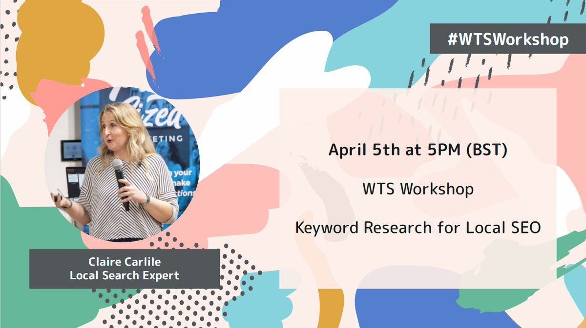 SEOJoBlogs's tweet photo. I cannot wait to see @clairecarlile deliver her #WTSWorkshop about Keyword Research for Local SEO tomorrow !
There is so much to learn at @techseowomen !
Join the community for free (yess I know it is amazing) and learn from Claire tomorrow.
https://t.co/DMg6Ad6qro https://t.co/blFz7XUNrc