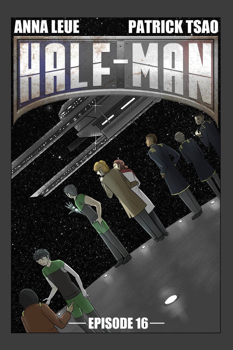 halfmancomic's tweet image. Ahoy! I&apos;m finally around for one of these! Half-Man is a military sci-fi drama in the vein of Battlestar Galactica, except with aliens instead of robots. Updates weekly- check it out at halfmancomic.com 

#halfmancomic #webcomicchat #webcomicwednesday
