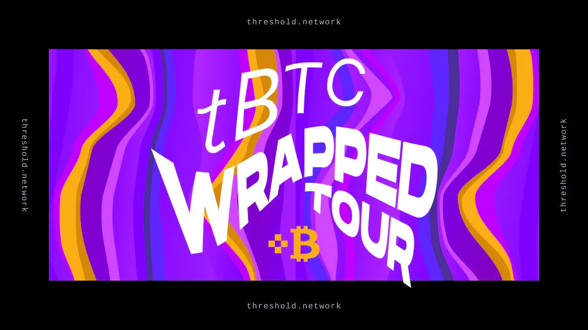 tBTC is taking #Bitcoin holders on a Wrapped Tour to showcase the wonderful world of DeFi! 

Remember the Vans Warped Tour? It’s kinda nothing like that. 

Each Tour Stop will be different, but what you can expect is an action-packed campaign….