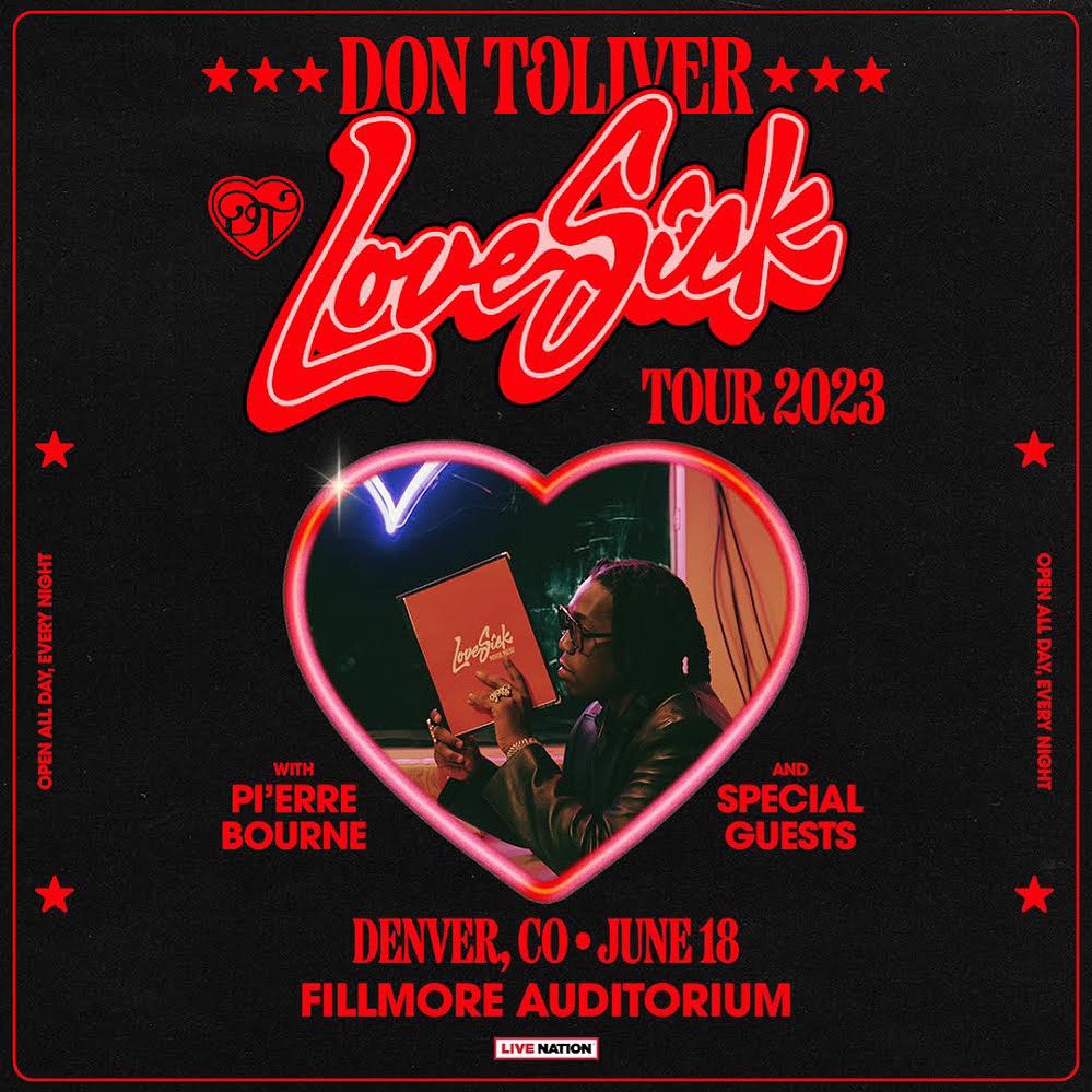 KS1075's tweet photo. This Hour! @Toshamakia has your tix to see @DonToliver for his #LoveSickTour June 18th at the @FillmoreDEN ! 

Listen to be caller 17 📱 

#DonToliver
#FillmoreDenver https://t.co/YKAftV9IwN