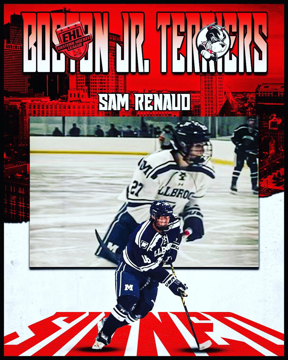 Today we welcome to recent @EHL_Hockey player signing of Sam Renaud of @millbrookschool! #GoDogs