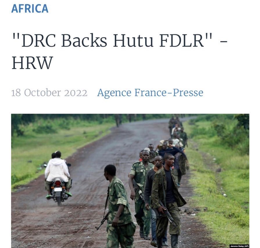 Rwanda is always concerned with the collaboration btn #DRC army @FARDC_off &amp; the genocidal militia group FDLR bcs they're the genocidaires who'd committed Genocide against Tutsi in Rwanda, used to attack Rwanda, exported Genocide ideology in DRC, etc. #FDLRFARDC #BendeleEkweyate