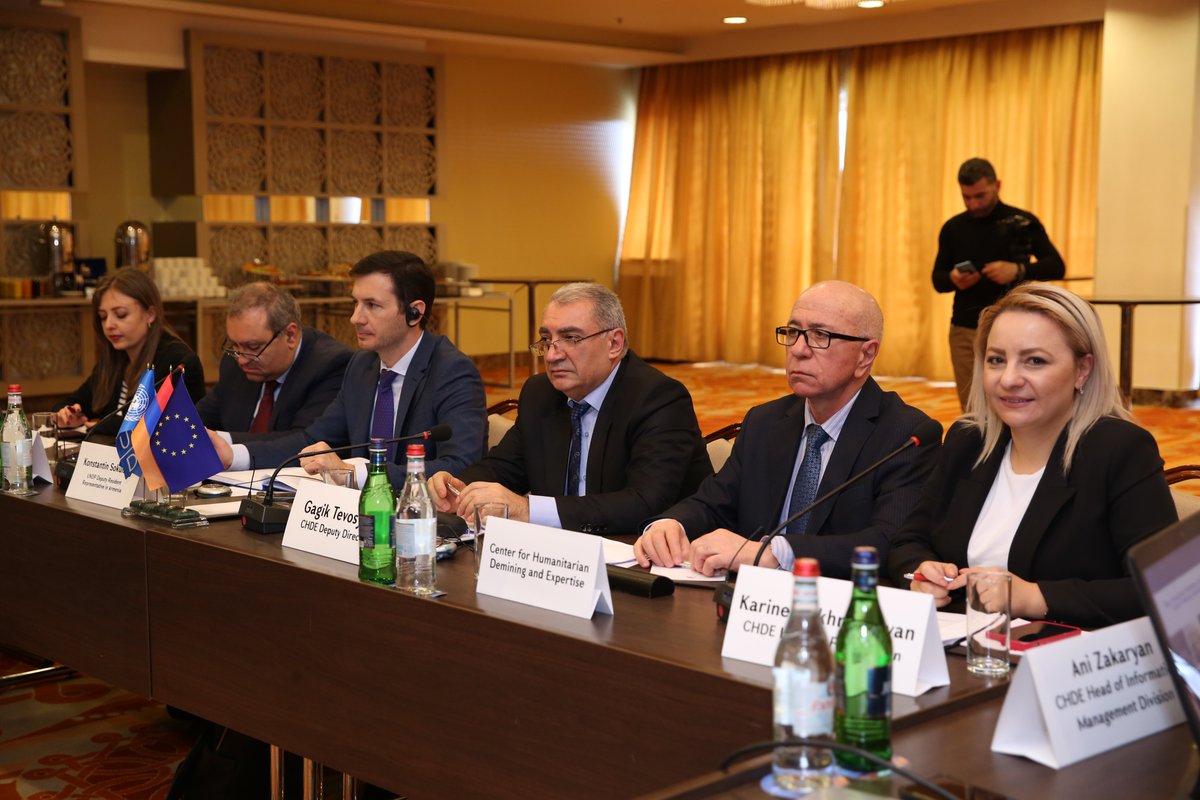 UNDPArmenia's tweet photo. On #IMAD2023 #Armenia’s National #MineAction Strategy & Operational Plans for 2023-27 were discussed 2 support #CHDE 2 provide rapid response 2 all existing & potentially emerging challenges https://t.co/zPWF3K46tU #MineActionCannotWait @UNDPEU @EU_Armenia @EU_Commission https://t.co/C8nFOPttKq