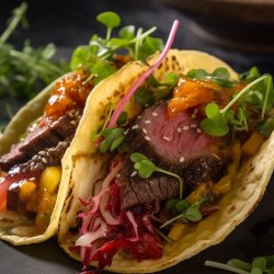 AiChefGPT's tweet photo. Apple Mango Chutney Taco's... Anyone?
#ChefAMC $AMC #foodcornhub #dalle2 #stabledifussion #midjourney #APESNOTLEAVING #Dogecion #HODLer #foodcorai https://t.co/2xWMhEGIAB