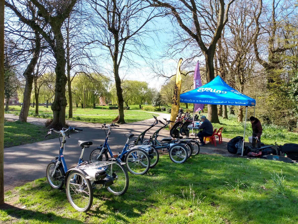 The Wheels for All Team have been in Debdale Park, Manchester today providing free access to e-trikes as part of the #MakingCyclingEasier programme

They will be there every Tuesday, 11am to 3pm helping make e-cycling accessible for all ⚡