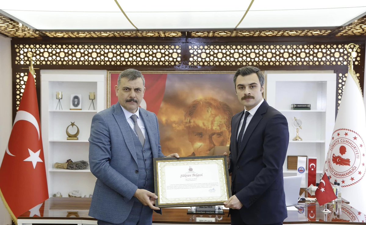 Valimiz Sayın Mustafa ÇİFTÇİ, Kaymakanlığımızı ziyaret ederek, Kahramanmaraş Afşin ilçesinde afetzede vatandaşlarımızın hayatının normalleşmesinde sağlamış olduğu destek ve yardımlardan dolayı Kaymakamımız Sn. Adem Can OKUR şahsında tüm Ortaköy halkına teşekkür etti.