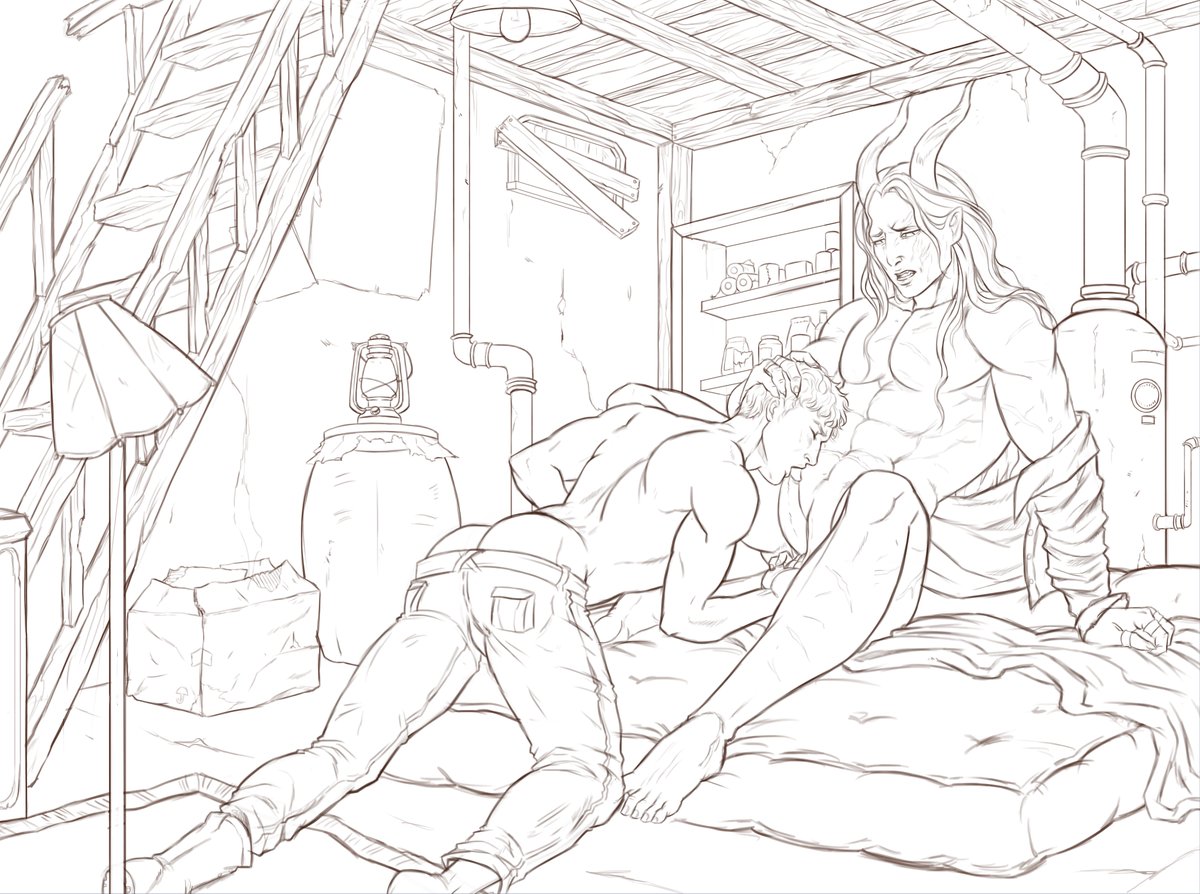Fantasii_Mar's tweet photo. Good morning. Another one of Wyn &amp; Danny, characters from Soul Eater, by @authorlilymayne 
#nsfwart #digitaldrawing #ilustration #ArtistOnTwitter https://t.co/HvqdYMKfCE