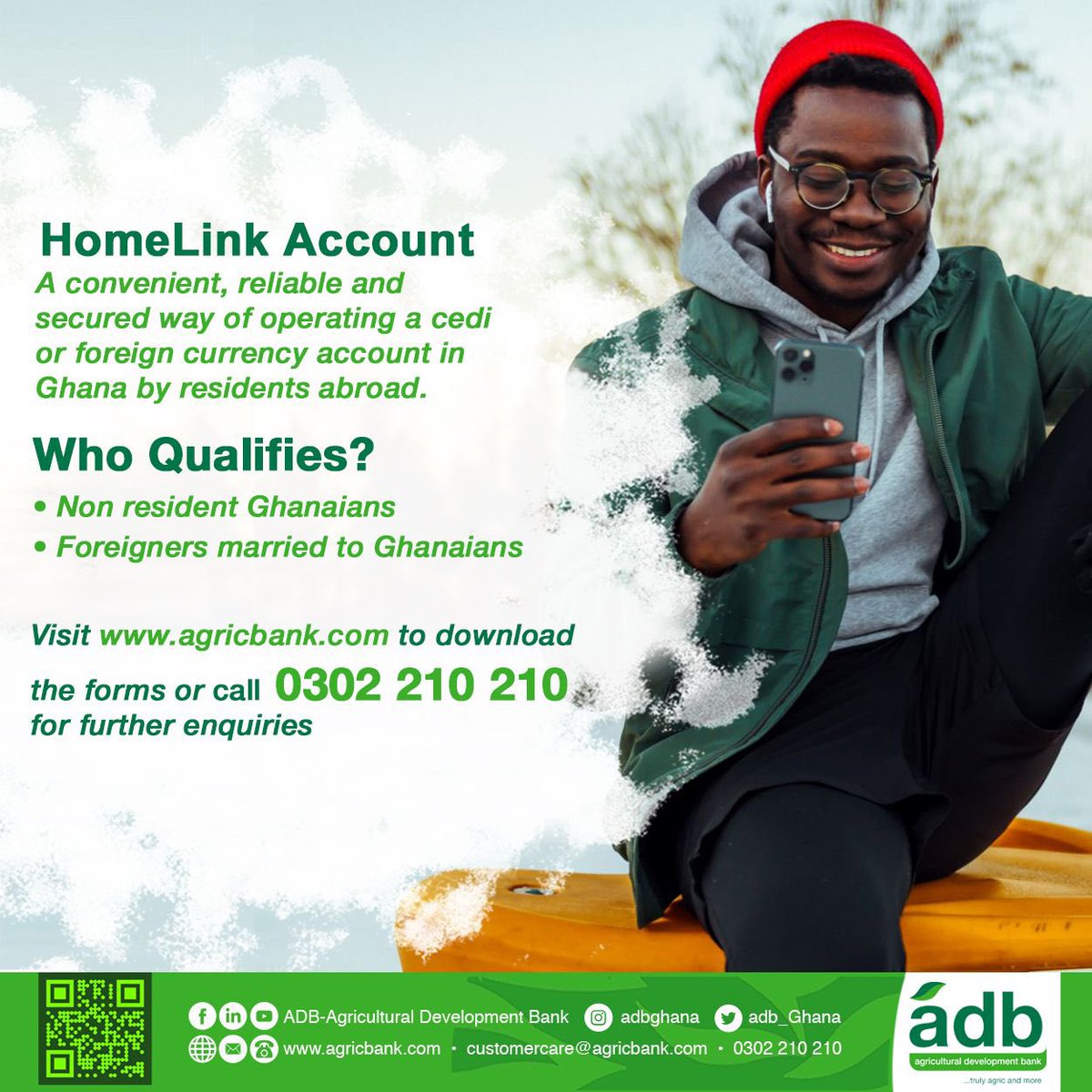 adb_Ghana's tweet image. Working and living abroad? The ADB HomeLink Account is a convenient, reliable and secure way of operating an account in Ghana while abroad. 
Visit agricbank.com/wp-content/upl… or call 0302210210 to be assisted.
