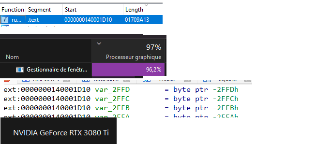 und3ath1's tweet image. I was playing around with llvm cfg flattening and just nuked my gpu when i've tried to display it with ida lol.
