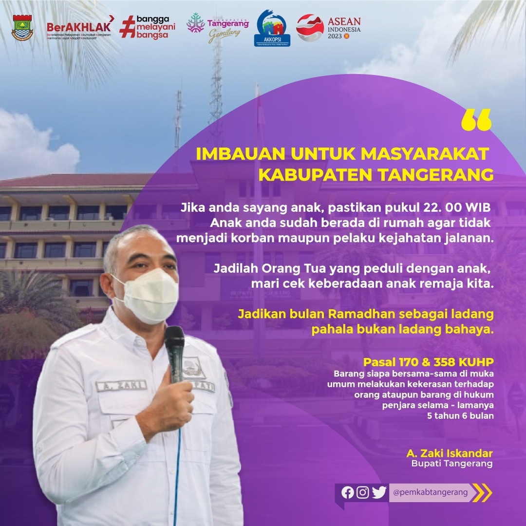 Handai Tolan, simak yuk Imbauan dari Bapak Bupati Tangerang, Ahmed Zaki Iskandar untuk Masyarakat Kabupaten Tangerang.

#Imbauan #BupatiTangerang #Ramadan2023 #KabupatenTangerang #TangerangRadio