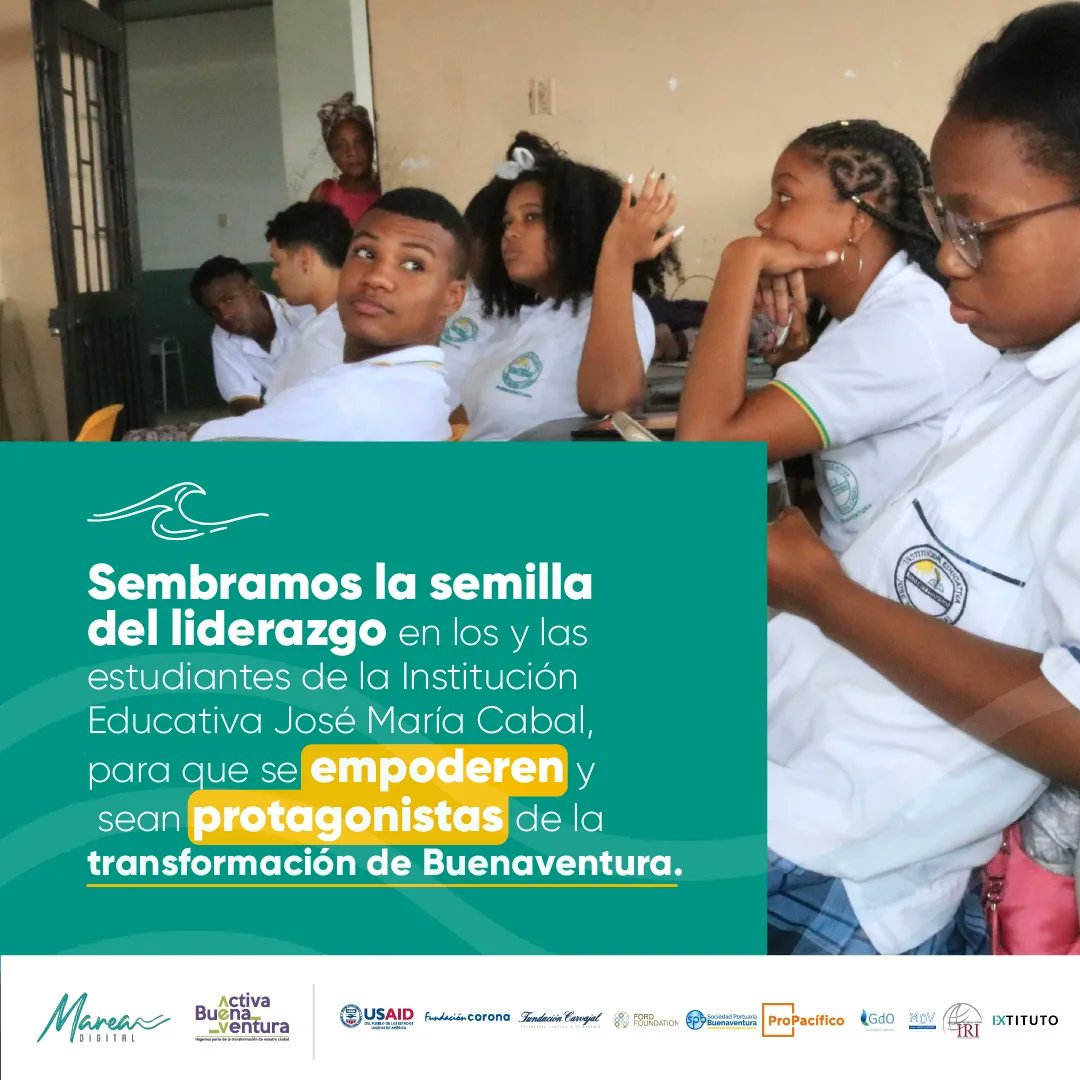 ActivaBtura's tweet photo. ¡Los y las jóvenes bonaverenses tienen todo el potencial para ser grandes líderes!
Estudiantes de grados 10 y 11 de la Institución Educativa José María Cabal, disfrutaron cada minuto de la jornada interactiva que realizó la Plataforma Cívica #MareaDigital de @ActivaBtura 👇🏿 https://t.co/4A7ldqwgsR