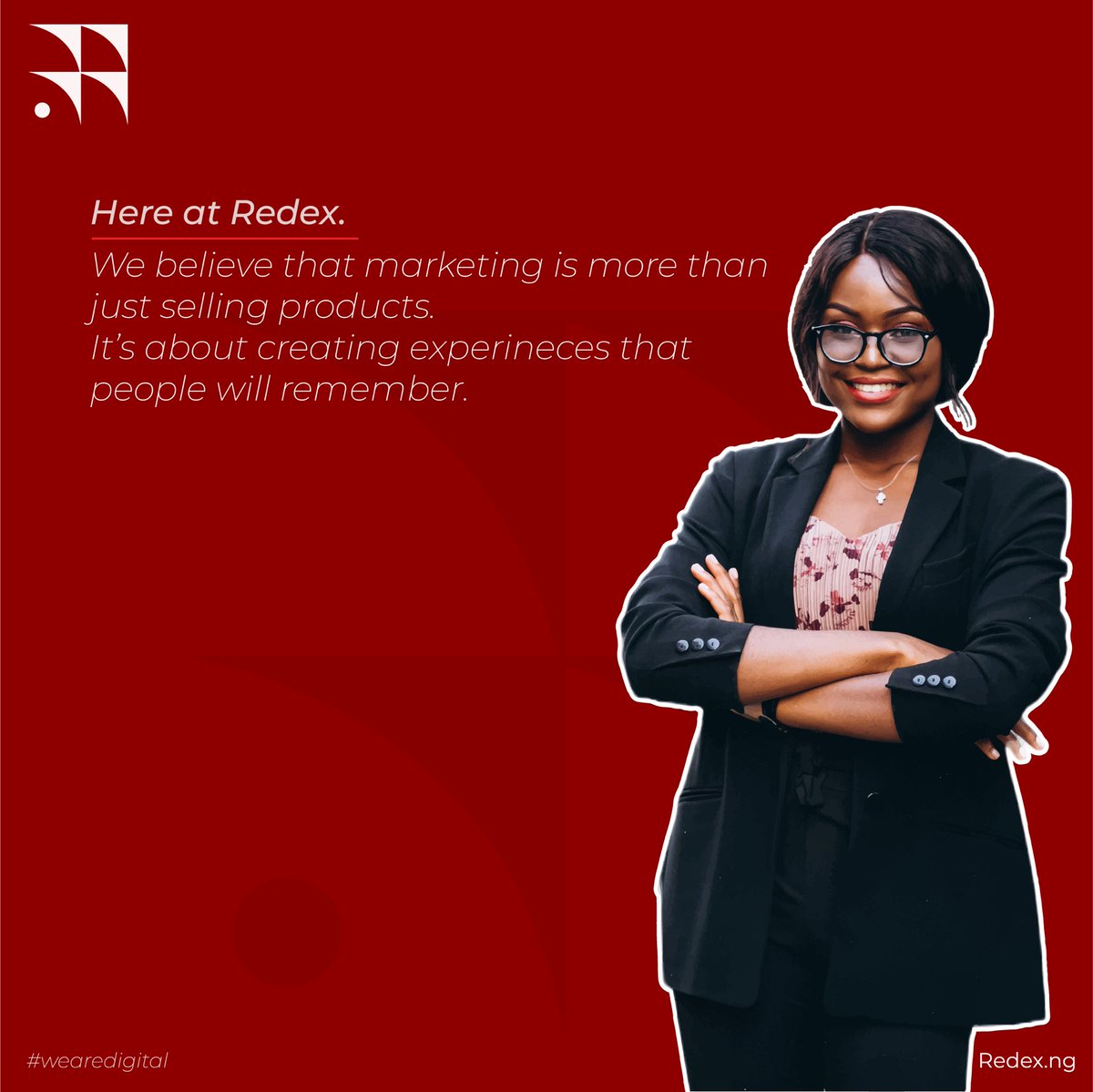 Join us at Redex, where we believe that marketing is not just about selling products, but crafting unforgettable experiences that linger in people's minds

#wearedigital #redex #marketing #branding #digitalmarketing