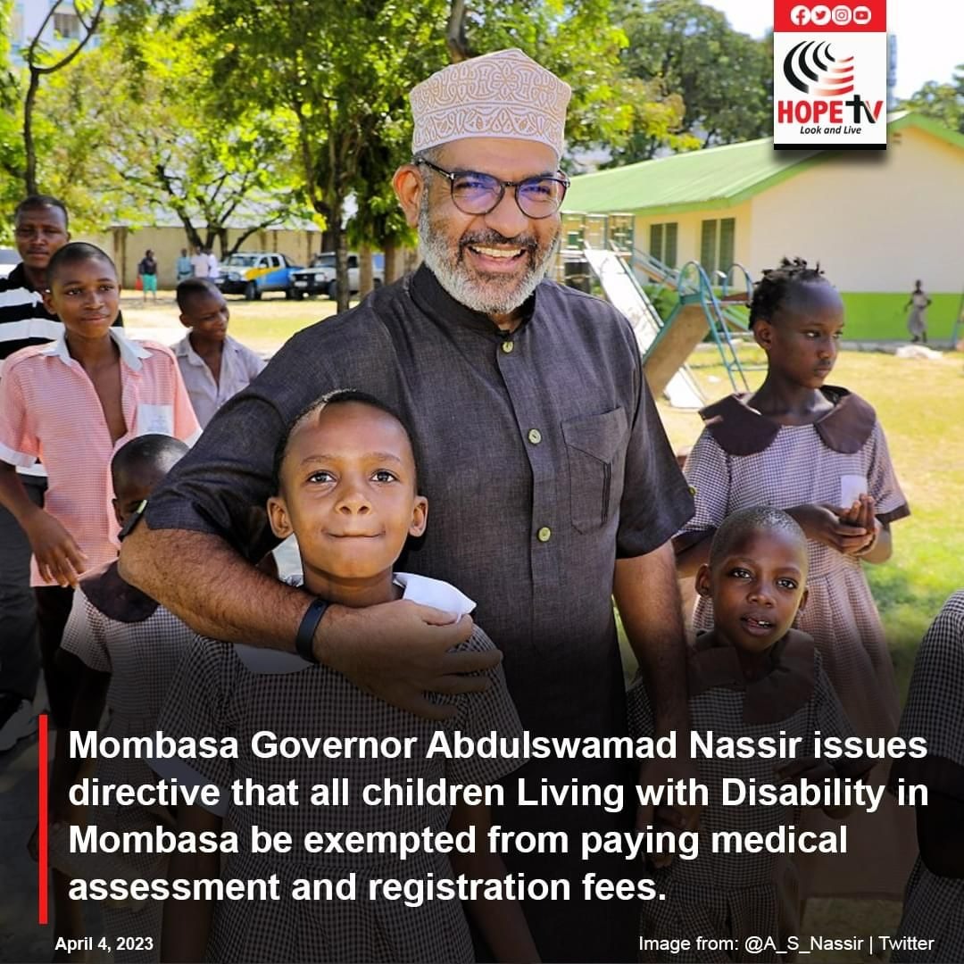 NahashonNjugush's tweet photo. Governor H.E shariff Nassir has issued a directive to implement free medical assessment for children with disabilities in Mombasa county to provide data in enhancing planning, resource allocation and interventions.  #UNICEFsocPolicy #noradno #swedeninKE #MombasaCountyKe #Ncpwds https://t.co/omVEjxikMg