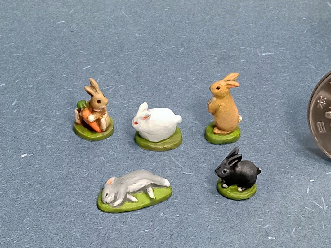 AuroraModel's tweet image. 1/35 うさうさパラダイス(仮)近日発売です🦝