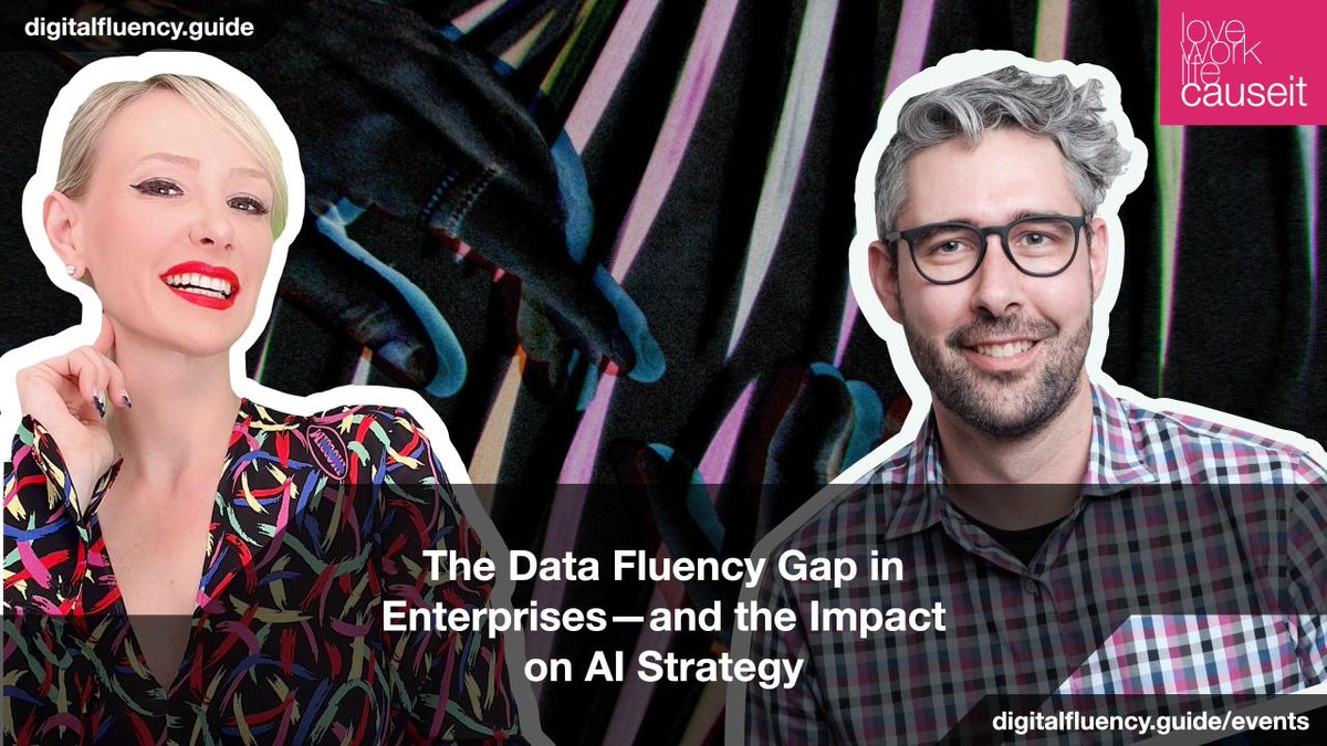 This really hits on a very common problem we often see in #datascience #MachineLearning & #AI 
Join me at 11am PT as I sit down w/ @causeit to chat about the #datafluency gap in enterprises & the impact it has on the #aistrategy 
Sign up 👇linkedin.com/events/7046680… #datamanagement