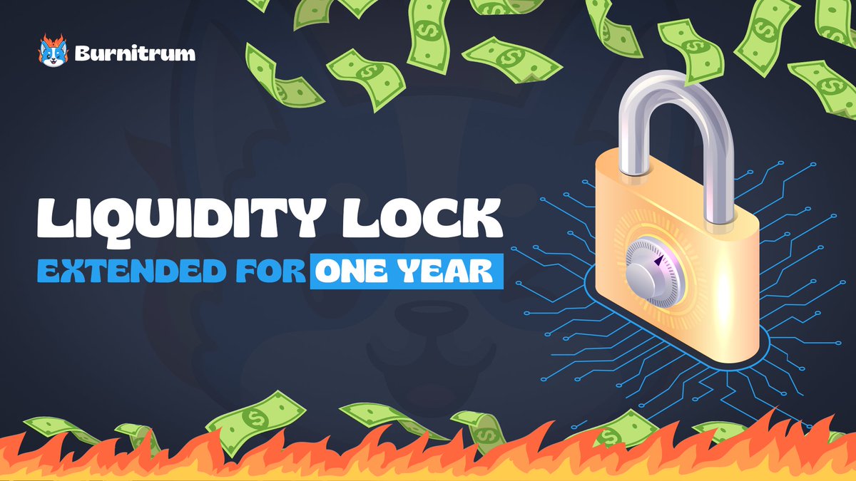 BurnitrumCoin's tweet photo. 📢 Liquidity lock extended for ONE year 🔒

We heard you loud and clear. That’s why we’ve extended liquidity lock for another year to ensure the safety and success of @BurnitrumCoin 🤝🏻

$BRB is SAFU 🔥

🔒 https://t.co/pjsz4k35oD

#Arbitrum #keepbuilding https://t.co/X05AMlES7o
