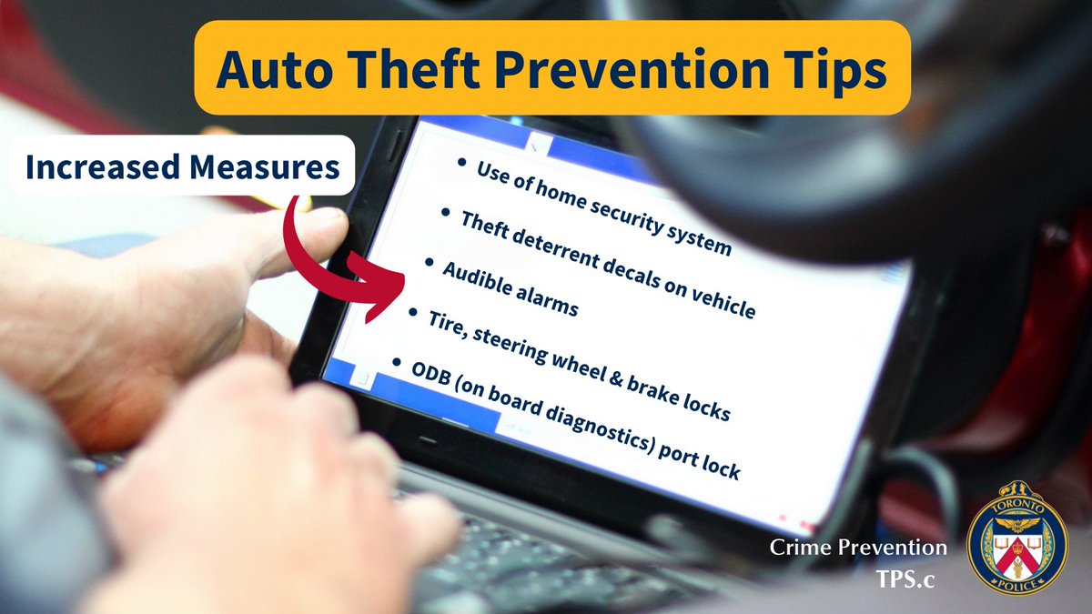 tpsagill's tweet image. Community Partnership &amp;amp; Engagement Unit will be focusing on Auto Theft Prevention for the month of April.  Here are some theft prevention tips to help prepare you.

#autotheftprevention
#crimepreventiontips
#crimepreventiontps
#cpeu
#tps