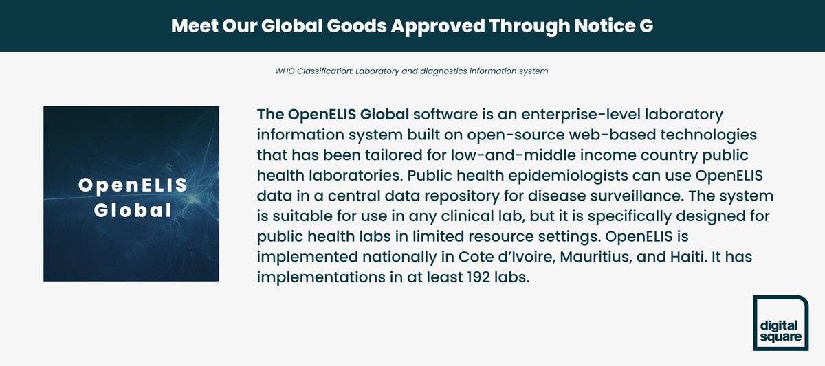 DigitalSQR's tweet image. #MeetOurGlobalGoods @openelisglobal a laboratory information system designed for #publichealth labs in limited resource settings. #NoticeG #DigitalHealth

Learn more: bit.ly/3XCHmiH