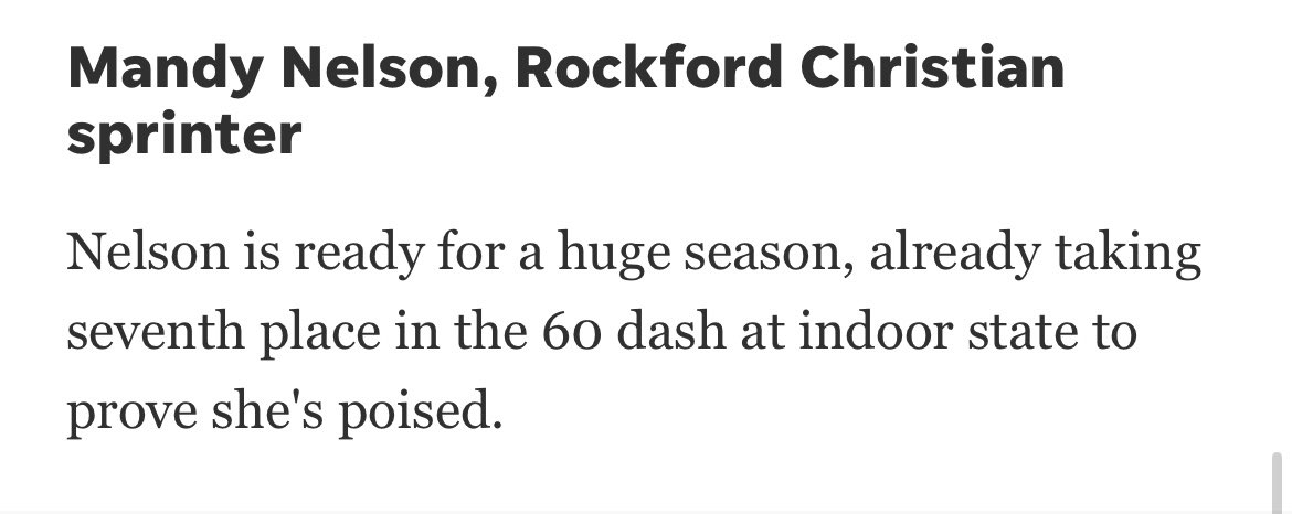 RCSTFgirls's tweet photo. Mandy Nelson, Avery Demo and Sydney Stanfield made it on Rockford Register Star’s 20 area girls to watch for the season. #RCYouKnow https://t.co/bbCjOOJrXh