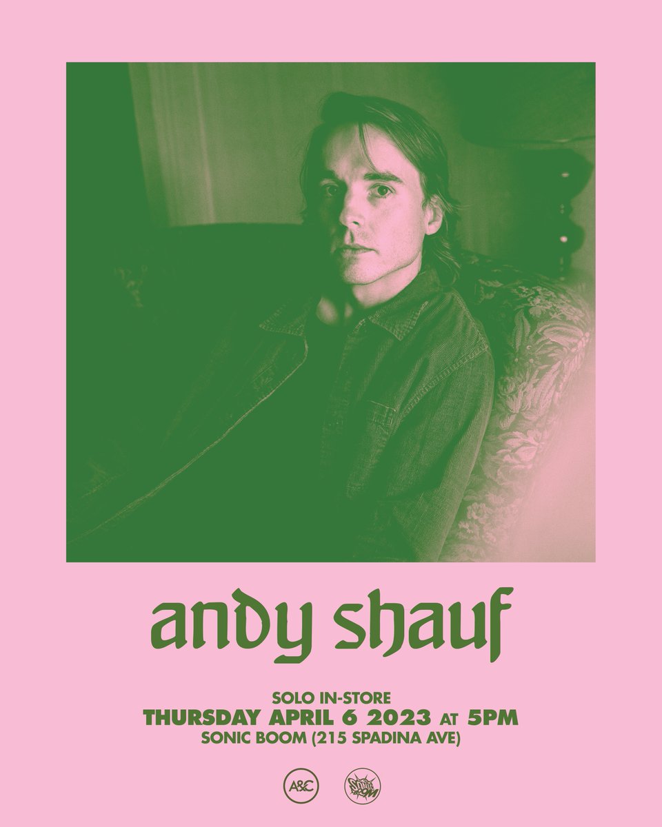 Toronto: Andy will be playing a free in-store this Thursday at 5pm @SonicBoomMusic (215 Spadina Ave). We will be doing a draw for a free pair of tickets to his May 5th @masseyhall show. Hope to see you there! @artsandcrafts @EmbracePresents