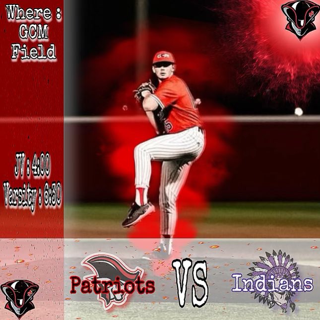 Another Big District Game! Come support your favorite Patriot baseball player! ⚾️⚾️