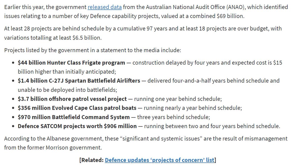 wagepeaceau's tweet photo. The #HarmsDealer Thales' billion dollar ONE SKY (CMAT) Project is WAY BEHIND on cost and schedule. Like most other Dept Defence projects.
SEE LIST BELOW 🫤 Glorified airspace control.
Because it's about COMMERCE - #NotDefence. 
#EarthCareNotWarfare
https://t.co/c3x6O6T7Ri https://t.co/uW9LIoh3dr