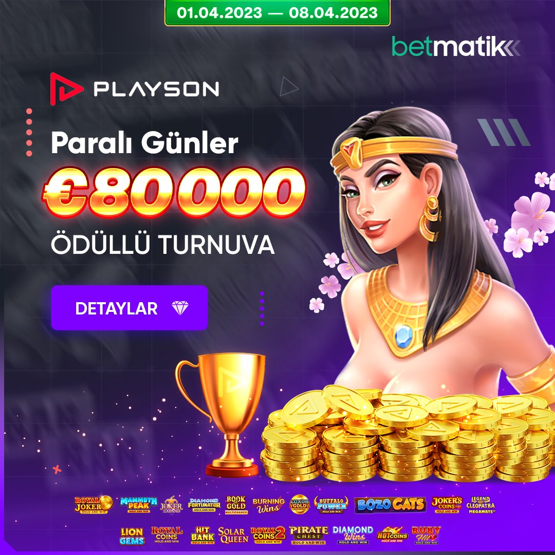 🎀 #Betmatik Playson Sağlayıcısı İşbirliğinde Paralı Günler Seni Bekliyor!

💰 Toplam Ödül: 80.000 💶

 ✅ Başlangıç: 01.04.2023
 ❎ Bitiş: 08.04.2023

🔒  Güvenilir bahsin adresi;
➡️  tinyurl.com/ja3ps9bu