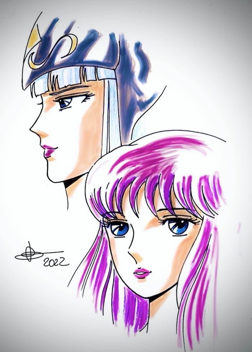 Damsartist1's tweet photo. #asgardchapter #polarishilda #saoriathena #KnightsOfTheZodiac #pasteldrawing https://t.co/QBEv3Ey641
