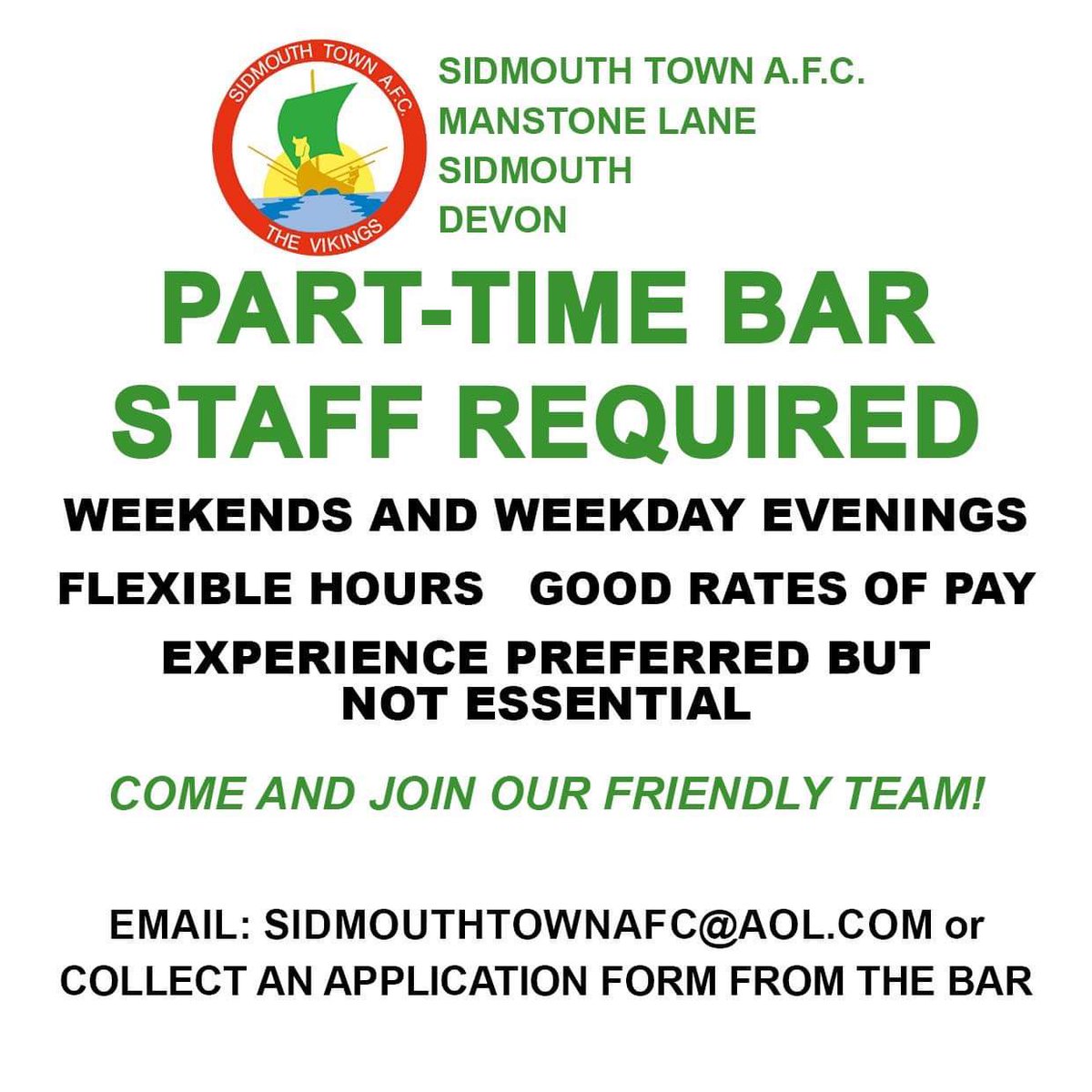 🚨 STAFF WANTED 🚨