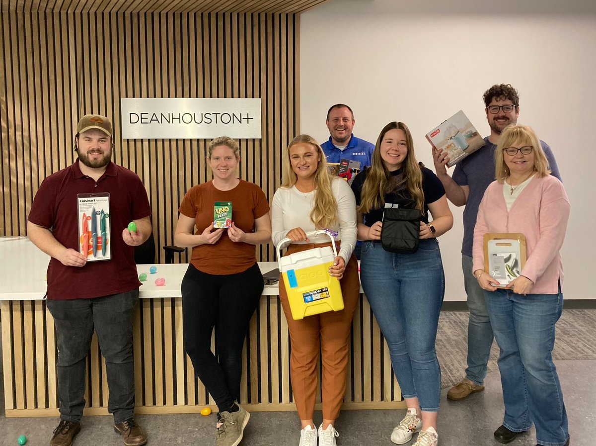 DeanHoustonInc's tweet photo. We were hoppy to take part in our annual DeanHouston+ egg hunt today, resulting in some egg-cellent prizes!🐰🥚 #DHWay https://t.co/mI3eUW6gZl
