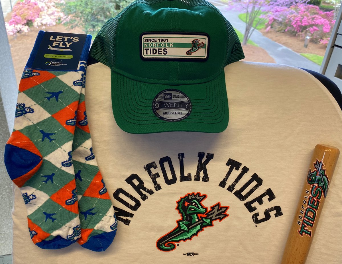 FlyORF's tweet photo. It's #OpeningDay2023 at Harbor Park! New limited-edition @NorfolkAirport-@NorfolkTides argyles are up for grabs. The first 10 to Like this Tweet will score a pair. #GoTides #PlayBall #LetsFly https://t.co/JOWeV1NliY