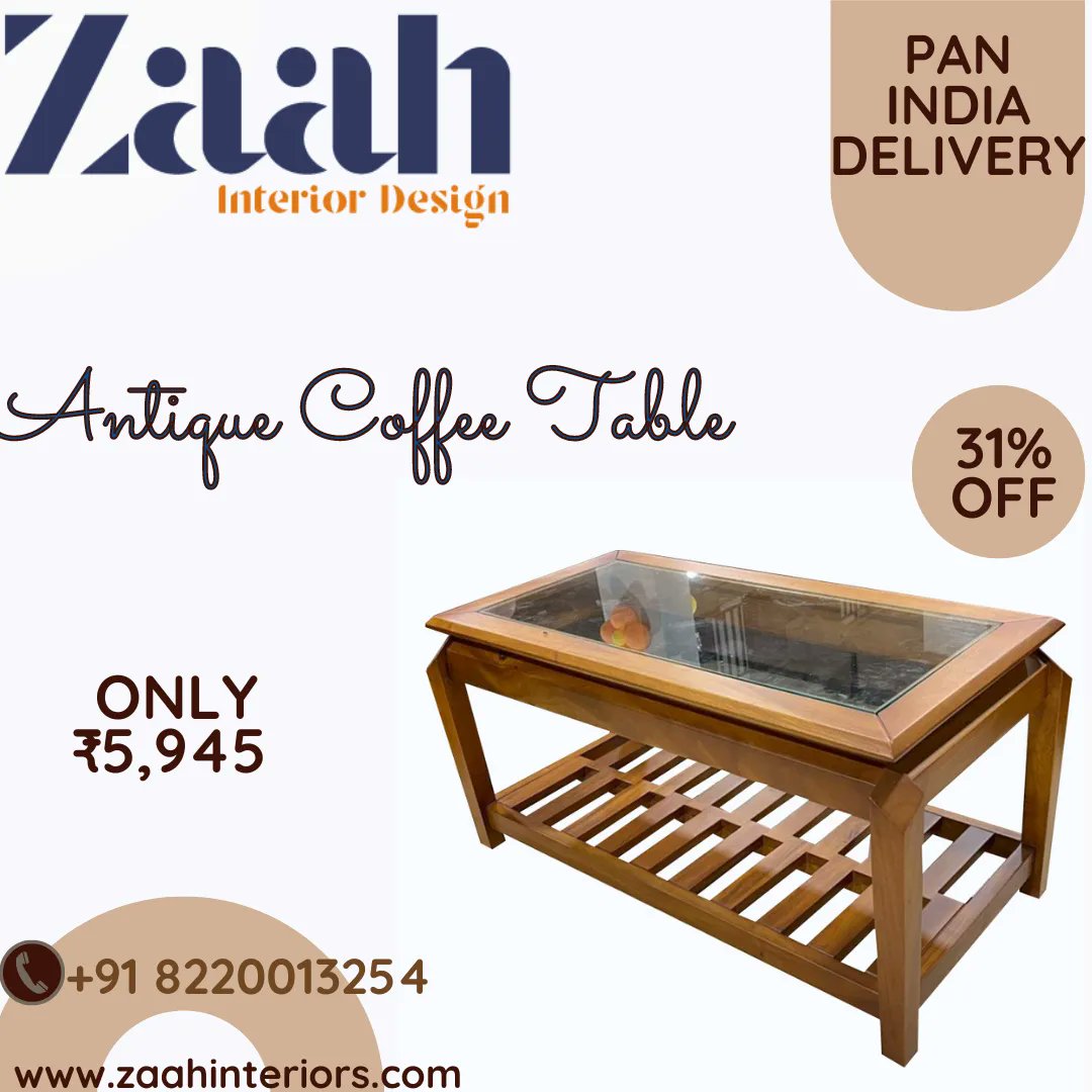 Zaah Interior’s antique Coffee Table RYON G Top is the perfect complement to any interior! 

Visit our website: buff.ly/3FUFfAs

#zaahinterior #table #centertables #coffeetablestyling #coffeetabledecor #antiquetable #coffeetable#homedecorating #india #tamilnadu