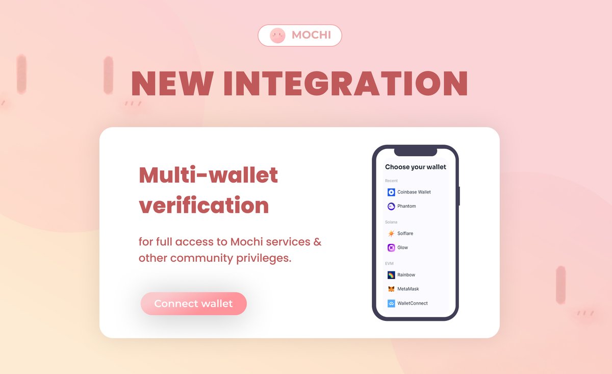 Mochi.gg (@mochi_gg_) on Twitter photo Mochi now supports multi-wallet verification, which enables users to gain full access to our features and community privileges!
๐Invite Mochi to your server: mochi.gg/add
๐Join our Discord: discord.gg/dddsYkB8Jw
#NFTs #Crypto #MochiBot @getmochi_bot <a href="/pod_town/">Pod Town Metaverse (๐ก, ๐ฑ, ๐ฐ)</a> Mochi now supports multi-wallet verification, which enables users to gain full access to our features and community privileges!
๐Invite Mochi to your server: mochi.gg/add
๐Join our Discord: discord.gg/dddsYkB8Jw
#NFTs #Crypto #MochiBot @getmochi_bot <a href="/pod_town/">Pod Town Metaverse (๐ก, ๐ฑ, ๐ฐ)</a>