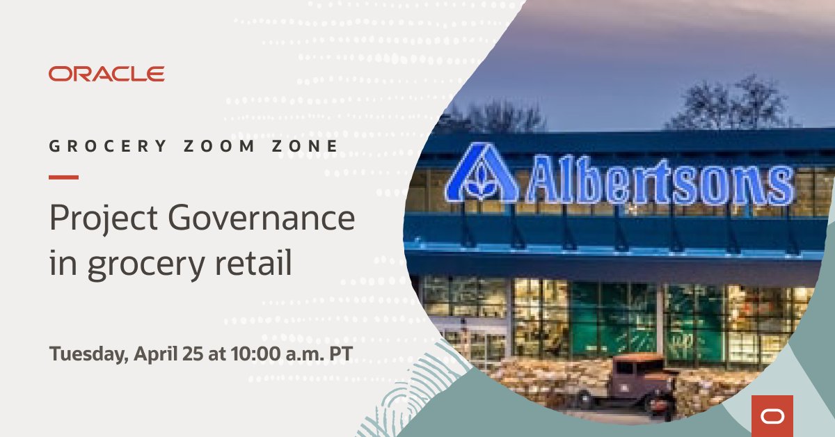 ShellBlichfeldt's tweet image. With .@OracleRetail and KPMG, Albertsons, unified its finance and employee processes through a #cloud-first approach. Join us on April 25th and discover how technology drove the success of a digital transformation. social.ora.cl/6013OGwOW