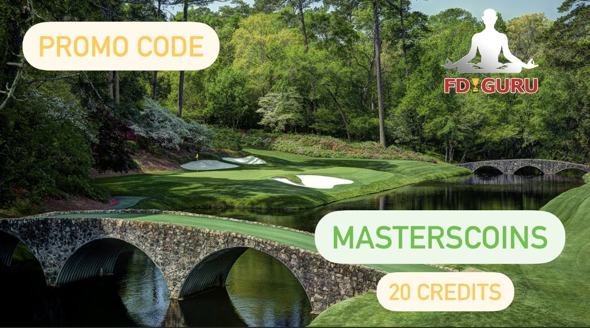 FDGURU ™ on Twitter "Masters Week ⛳️ Promo Code Enjoy 20 guru credits