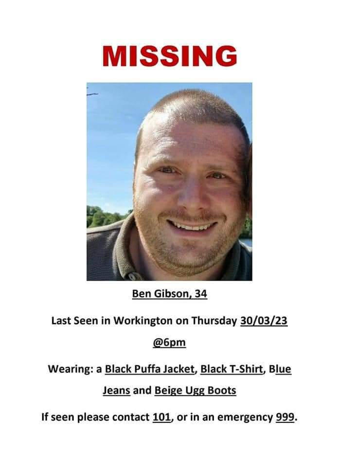Please share 💚 our colleague Ben has been missing since last Thursday. Please help to get him home to his wife and children. Please contact the police with any information 🙏