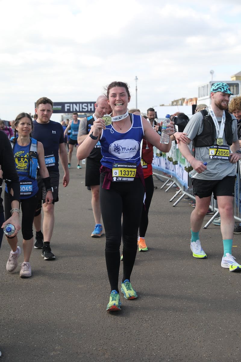 hunta223's tweet photo. 48hrs since I crossed the finish line of Brighton Marathon! So far I’ve raised £1850 for @MindCharity and I’m beyond proud to have done this for such a great cause and in memory of such an amazing person! Coral this was for you 💙💙 #BrightonMarathonWeekend #mentalhealth https://t.co/uAnxdo1kTX