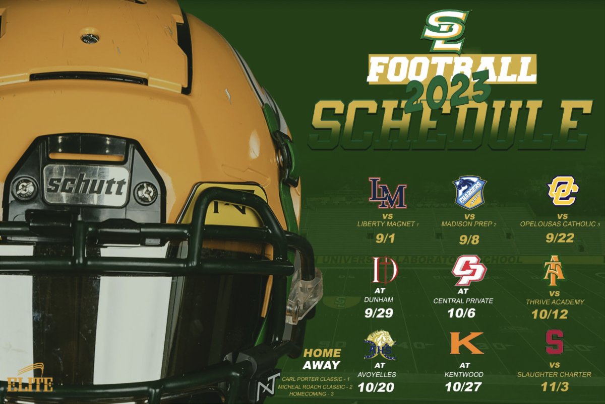 Southern University Laboratory School 
2023 Football Schedule
#UnfinishedBusiness #WeAreSouthernLab #WeAreSouthern #TheEliteSchool #TheFewTheProudTheLab