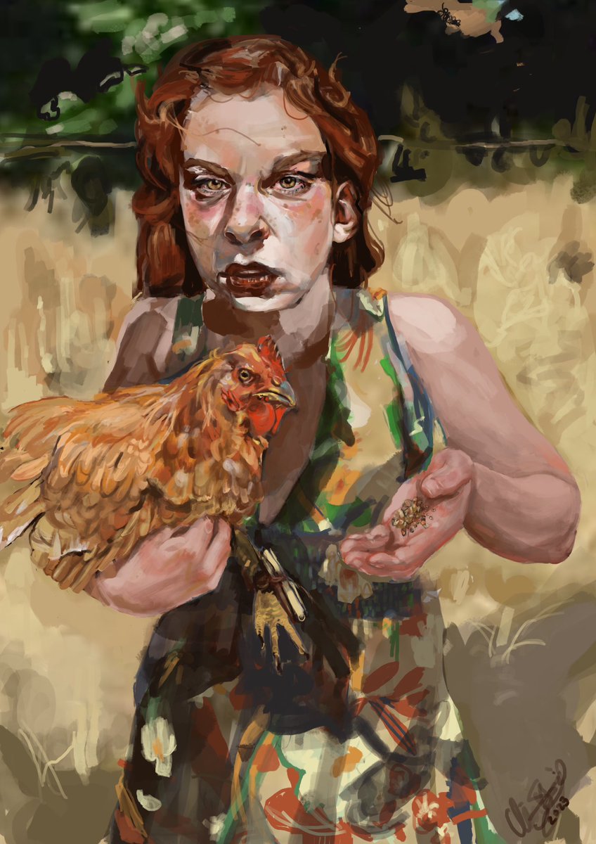 cableclair's tweet photo. Chicken. #bycableclair #byclaartjevanswaaij #procreate #procreateart https://t.co/zDju4A8YFk