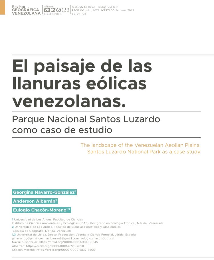 Las llanuras eólicas en Venezuela son paisajes únicos donde se mezclan los ecosistemas de sabana y las dunas. El Parque Nacional Santos Luzardo es su área protegida y aquí mostramos la estructura de este lugar de los Llanos del Orinoco. saber.ula.ve/handle/1234567…
