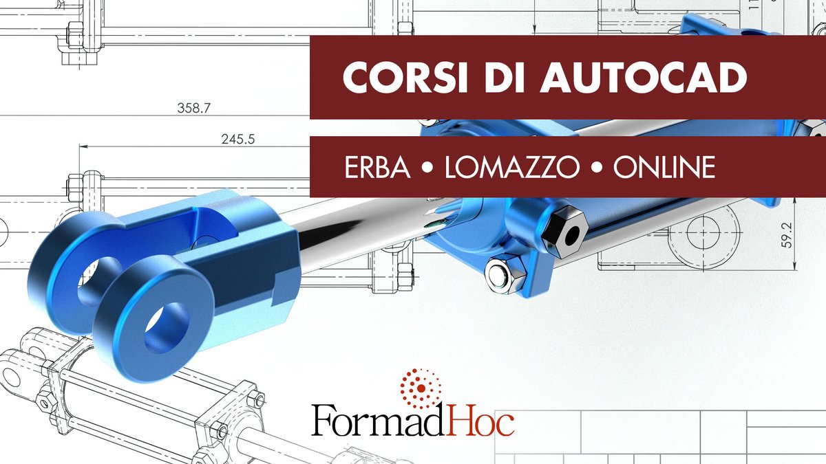 FormadHoc's tweet image. I nostri corsi collettivi di AutoCAD sono in partenza nelle sedi di Erba, Lomazzo e online: bit.ly/corsi-autocad

#AutoCAD #CAD2D #CAD3D #CorsiCAD #CorsiAutoCAD #ProgettazioneCAD