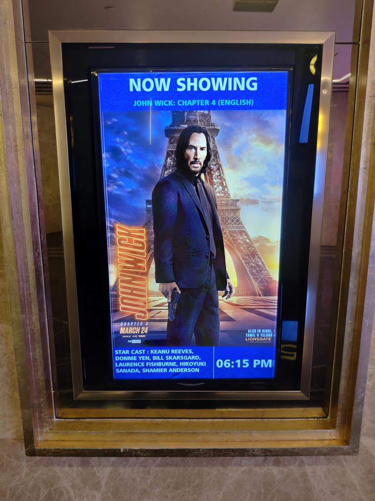 A Blind Man
A Man with a Dog
&
JOHN WICK

1/2 done...Superb... అంతే..🤩🤩🤩

#MarinaMall
#JohnWick_Chapter4