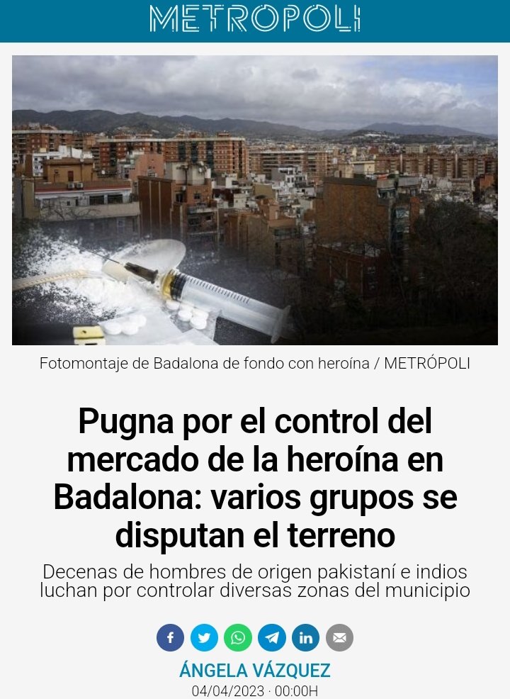 JosemaVallejo's tweet photo. Barcelona
Machetazos
Tráfico de heroína
Bandas de inmigrantes indios
Bandas de inmigrantes pakistaníes

Ni en los extrarradios de Barcelona ni en su centro hay problemas de Bandas, drogas o violencia y la Inmigración ilegal desbordada no tiene ninguna relación con la delincuencia https://t.co/uqZJ6SmGAg