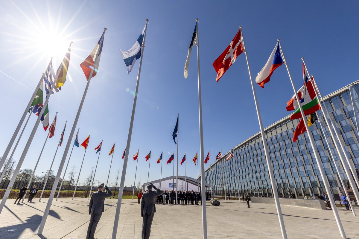MFA_Lu's tweet photo. On this historic day, #Luxembourg 🇱🇺 and Allies are welcoming #Finland 🇫🇮 as the newest member of #NATO.

This is a good day for Finland’s security, for Nordic security and for NATO as a whole.

We look forward to also welcoming Sweden as a full member as soon as possible. https://t.co/gKbaqdYDBx