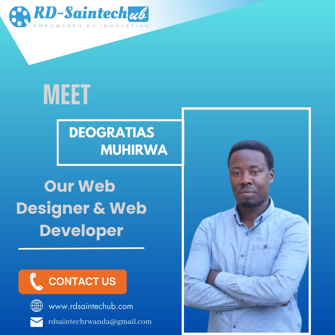 Deogratias Muhirwa is a web designer and web developer with a bachelor's degree in computer science. Deogratias has 10 years of experience and has always brought new ideas to our company, which makes our team so strong.
#togethereveryoneachievesmore