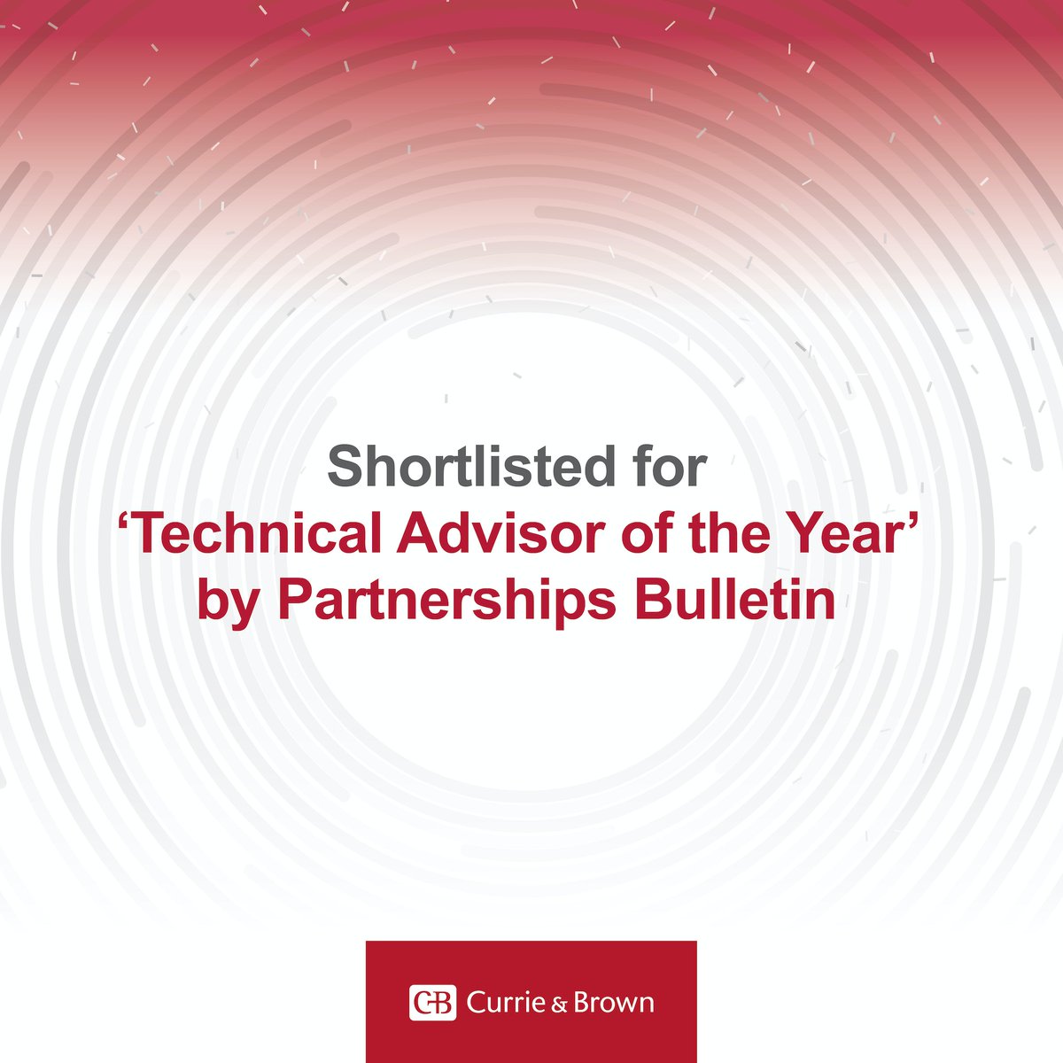 We are delighted to have been shortlisted as Technical Advisor of the Year by #PartnershipsBulletin for our PPP work in Wales and the Middle East. #PartnershipsBulletin #Awards #Shortlist