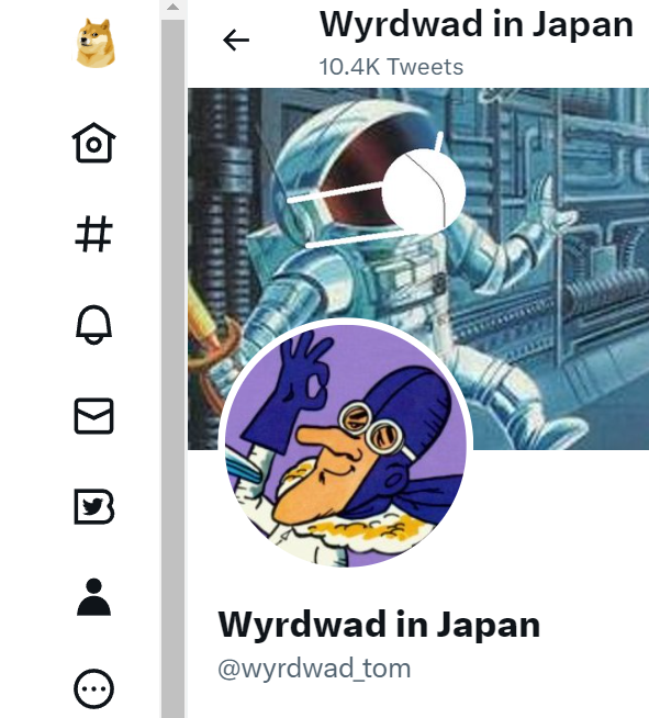 Erm... Has Twitter's icon on desktop changed to Doge for anyone else? I thought I was hacked for a minute, but no -- my icon is still Sir Grapefellow, just as I left it! It's Twitter's bird icon that's been replaced with Doge. ONLY on desktop, though -- not on mobile.
