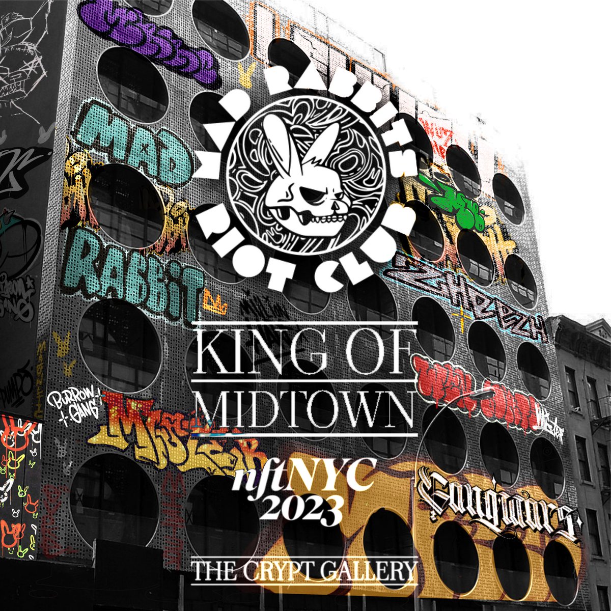 MadRabbitsRC's tweet photo. We are thrilled to announce that MRRC will be joining @kingofmidtown  at the @crypt_gallery  for NFT NYC 4/13!

Free gallery entry + goodies for MRRC holders  

This is an exciting opportunity for art enthusiasts and collectors to witness digital art creations from a HUGE number of amazing artists, a lot of whom will be in the building! 🐰🤝👑

More details to follow, this is gonna be a good one!