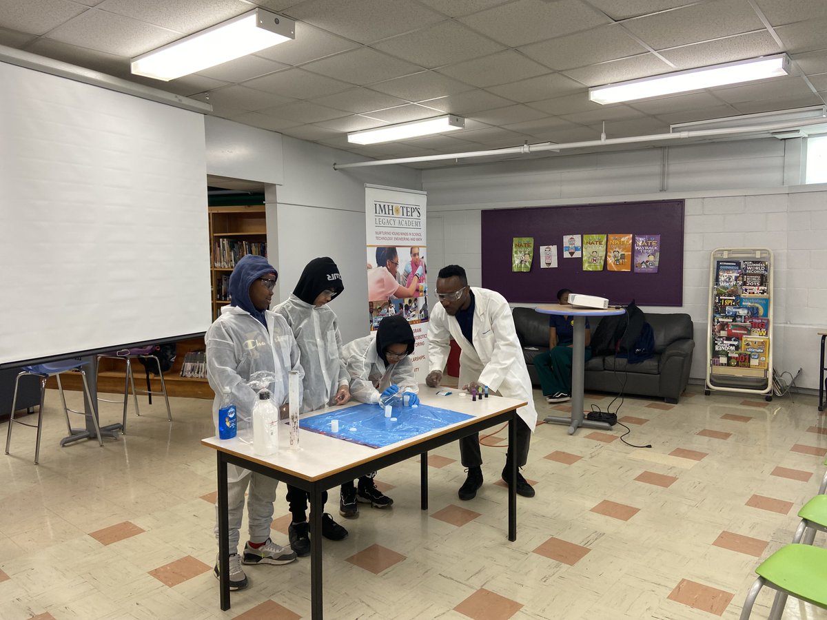 Let's Get To Experimenting! ILA at John Martin Junior High School Creating Future Black Scientist one experiment at a time 🔬 #science #stem #blackscientist #education #imhotep