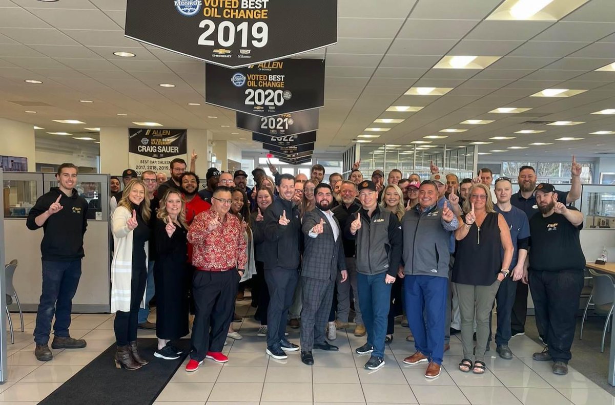 Let's give it up for our entire team here at #AllenChevroletCadillac for such an amazing March!  

✭ We had our second best sales month in HISTORY
✭ The best quarter in dealership history
✭ Delivered over 600 vehicles this quarter

#carsales #cardealership #TwitterLogo